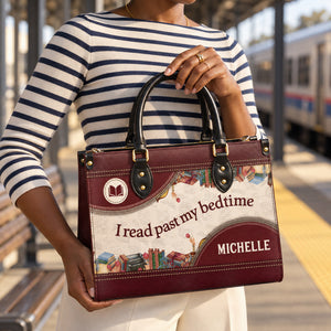 I Read Past My Bedtime HTRZ20112129HD Leather Bag