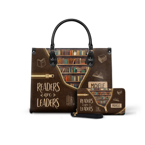 Black Interior -  Readers Are Leaders HHRZ17015137IQ Leather Bag