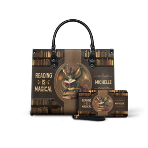 Black Interior -  Reading Is Magical HTRZ02046467RY Leather Bag