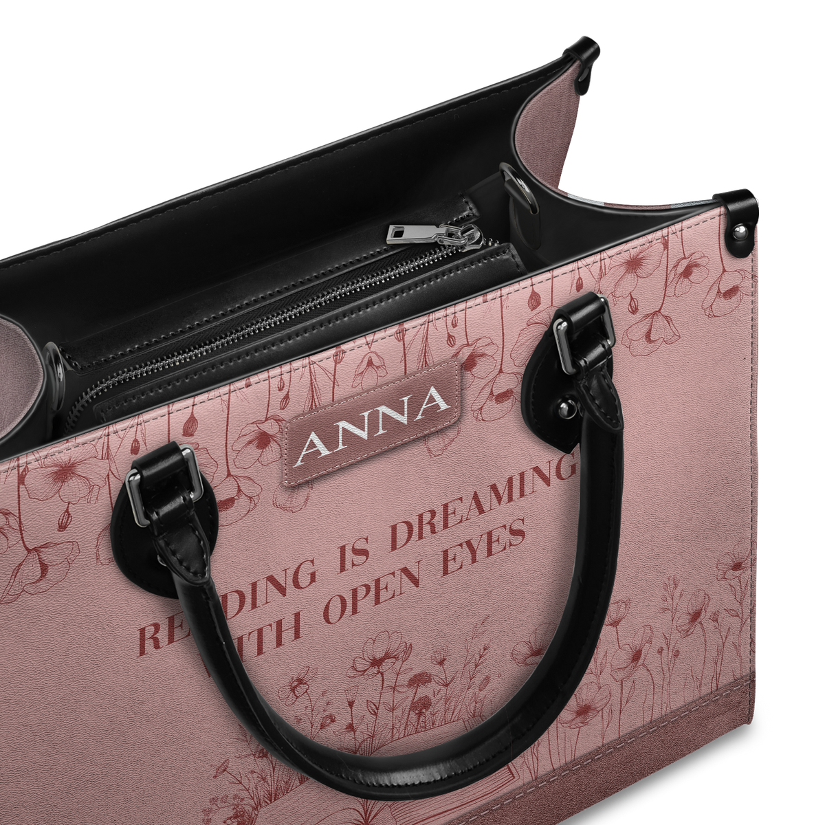 Black Interior -  Custom Quote Minimalist HTRZ29076183TW Leather Bag