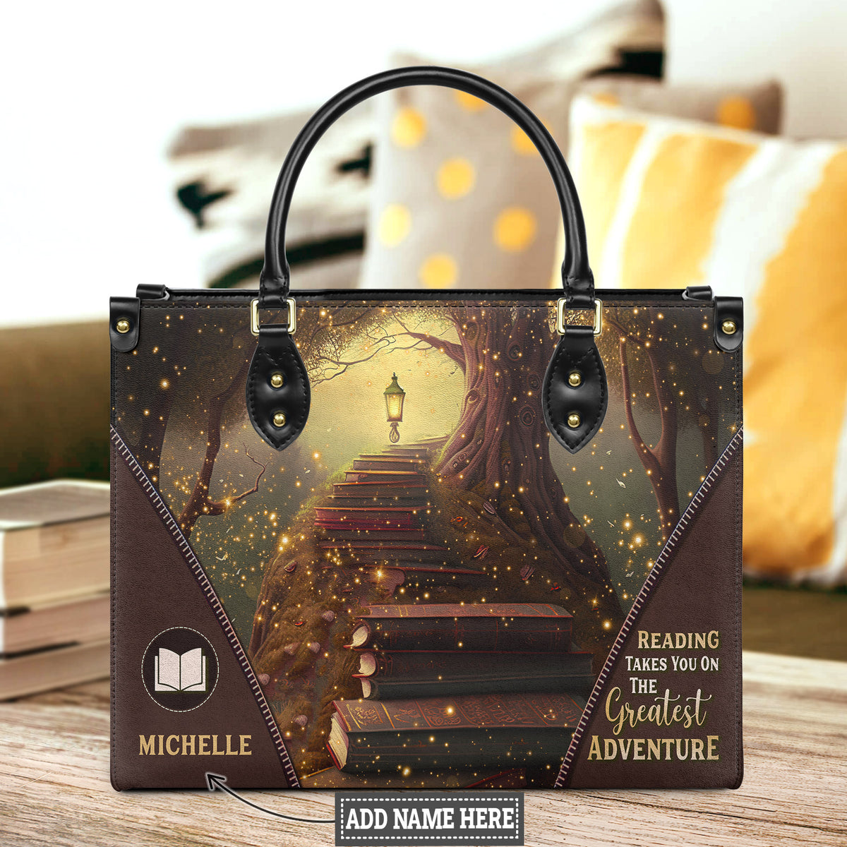 Reading Takes You On The Greatest Adventure HHAY1802003A Leather Bag