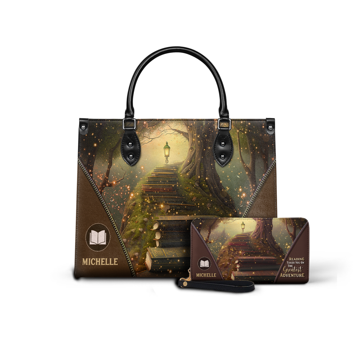 Black Interior -  Reading Takes You On The Greatest Adventure HHAY1802003A Leather Bag