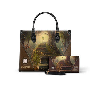 Black Interior -  Reading Takes You On The Greatest Adventure HHAY1802003A Leather Bag