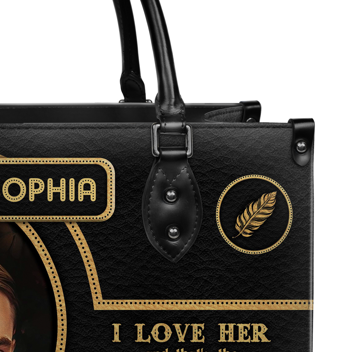 Black Interior -  The Great Gatsby F Scott Fitzgerald I Love Her TTLZ2102004A Leather Bag