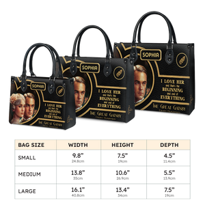 Black Interior -  The Great Gatsby F Scott Fitzgerald I Love Her TTLZ2102004A Leather Bag