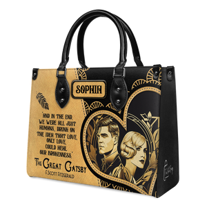 Black Interior -  The Great Gatsby F Scott Fitzgerald Love Could Heal Our Brokenness TTLZ2202002A Leather Bag