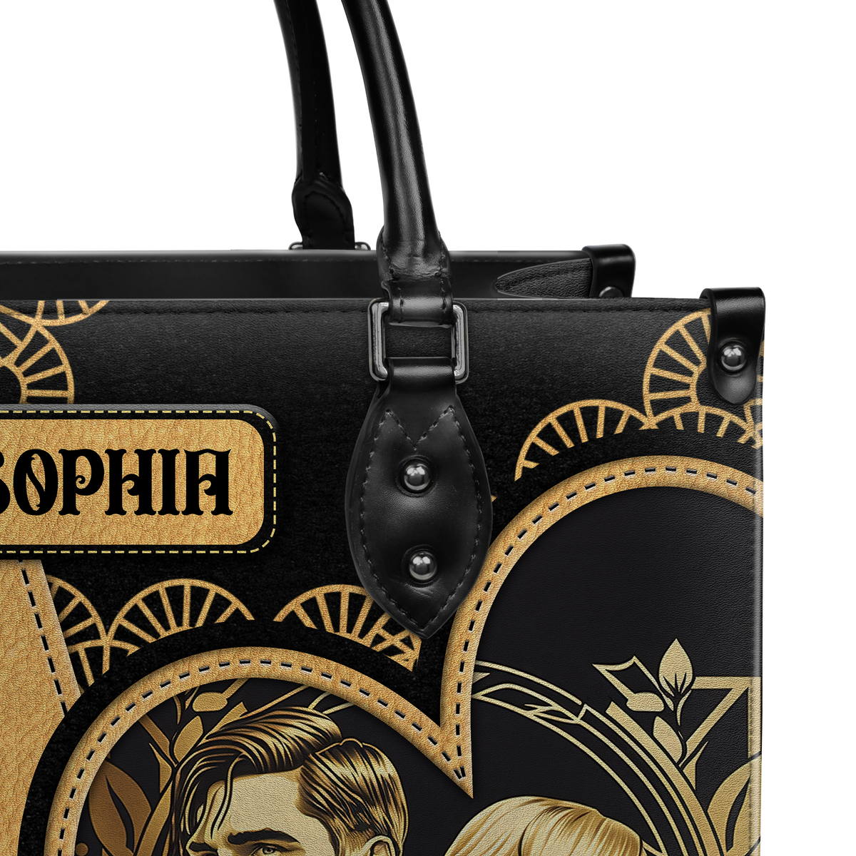 Black Interior -  The Great Gatsby F Scott Fitzgerald Love Could Heal Our Brokenness TTLZ2202002A Leather Bag