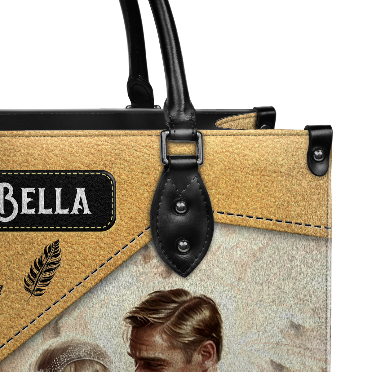 Black Interior -  The Great Gatsby F Scott Fitzgerald The Way He Looks At Her TTLZ2202004A Leather Bag