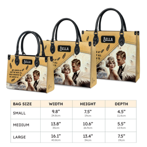 Black Interior -  The Great Gatsby F Scott Fitzgerald The Way He Looks At Her TTLZ2202004A Leather Bag