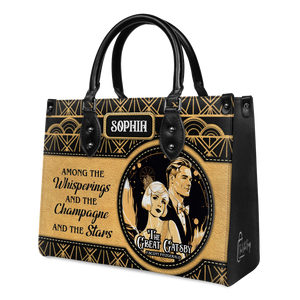 Black Interior -  The Great Gatsby F Scott Fitzgerald The Whisperings The Champagne And The Stars TTLZ2202003A Leather Bag