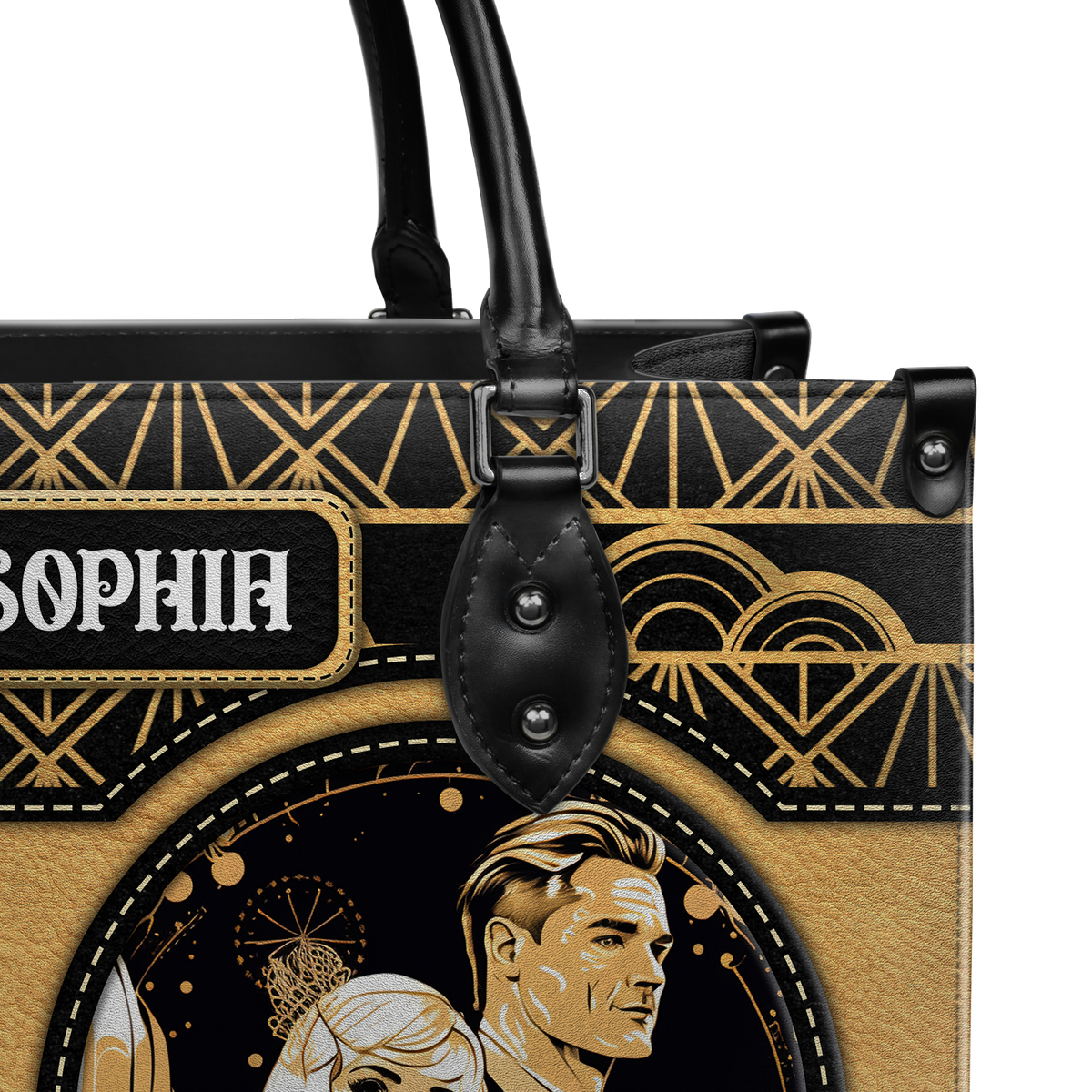 Black Interior -  The Great Gatsby F Scott Fitzgerald The Whisperings The Champagne And The Stars TTLZ2202003A Leather Bag