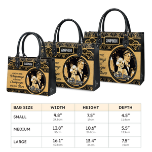 Black Interior -  The Great Gatsby F Scott Fitzgerald The Whisperings The Champagne And The Stars TTLZ2202003A Leather Bag