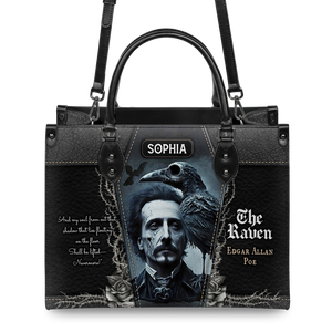 Black Interior -  The Raven Edgar Allan Poe And My Soul From Out That Shadow TTLZ1902001A Leather Bag