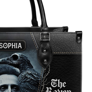 Black Interior -  The Raven Edgar Allan Poe And My Soul From Out That Shadow TTLZ1902001A Leather Bag
