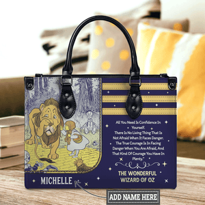 Black Interior -  The Wonderful Wizard Of Oz All You Need Is Confidence In Yourself NQAY1003002A Leather Bag