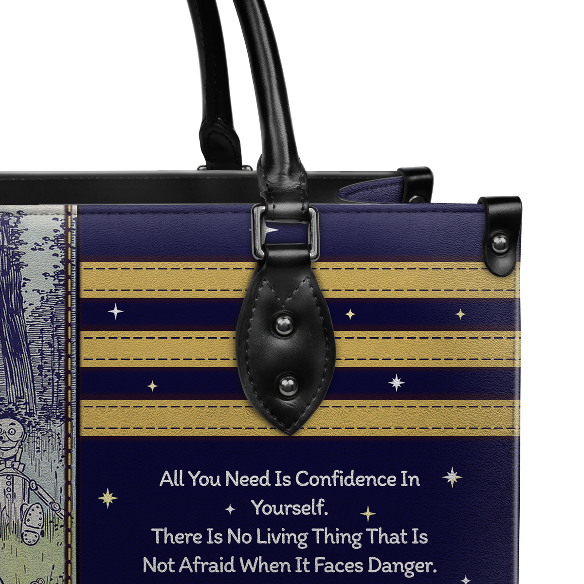 Black Interior -  The Wonderful Wizard Of Oz All You Need Is Confidence In Yourself NQAY1003002A Leather Bag