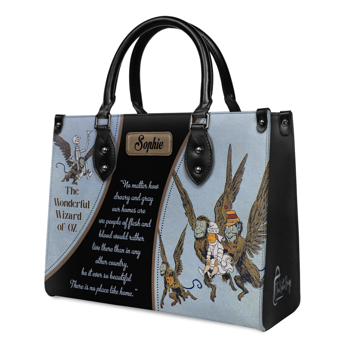 Black Interior -  The Wonderful Wizard Of Oz There Is No Place Like Home NQAY1003005A Leather Bag