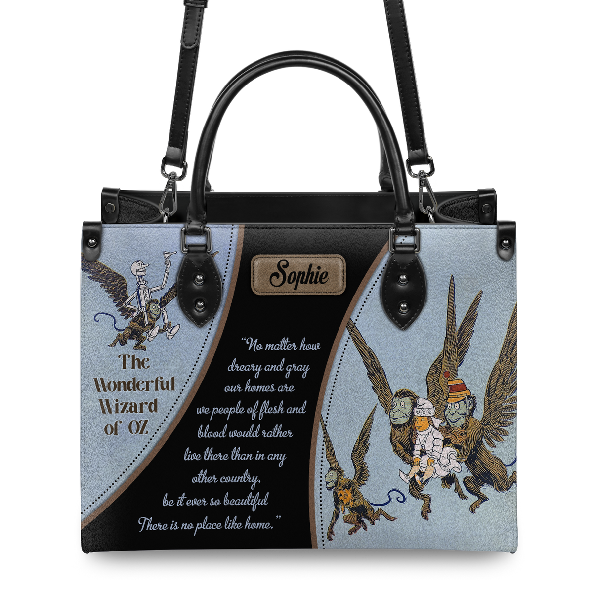 Black Interior -  The Wonderful Wizard Of Oz There Is No Place Like Home NQAY1003005A Leather Bag