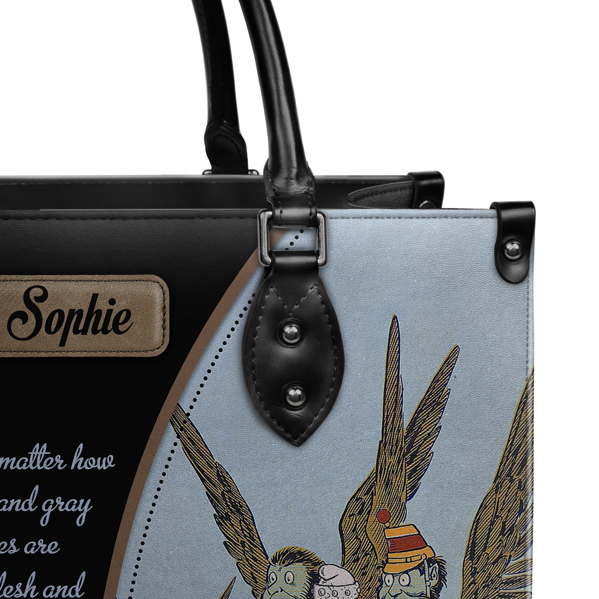 Black Interior -  The Wonderful Wizard Of Oz There Is No Place Like Home NQAY1003005A Leather Bag