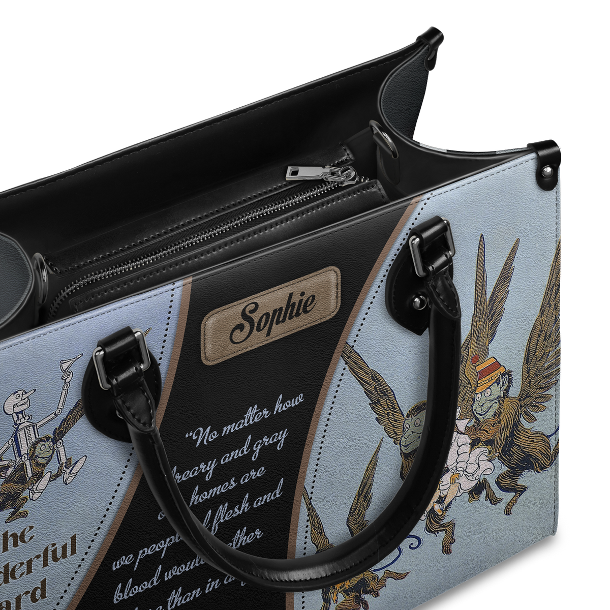 Black Interior -  The Wonderful Wizard Of Oz There Is No Place Like Home NQAY1003005A Leather Bag