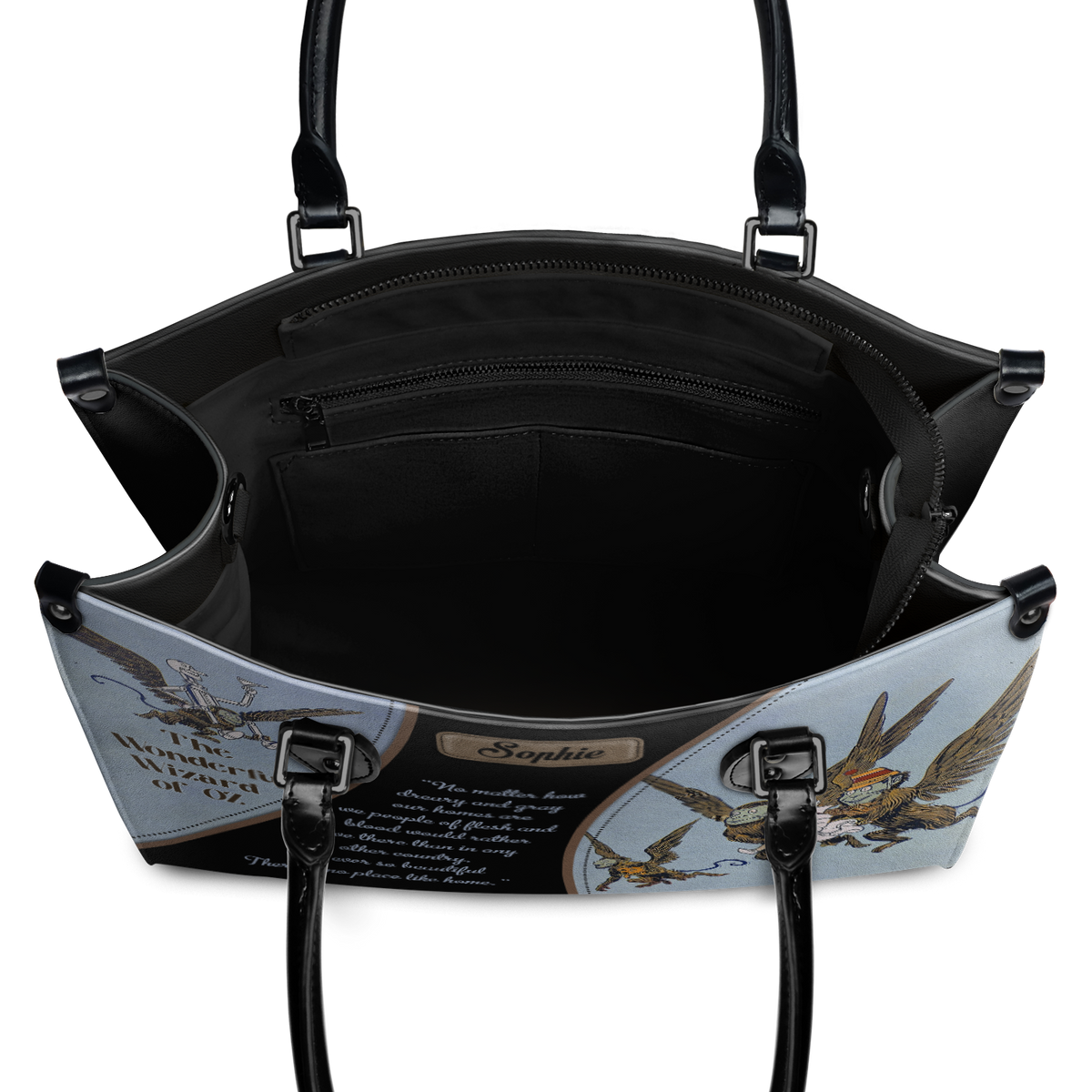 Black Interior -  The Wonderful Wizard Of Oz There Is No Place Like Home NQAY1003005A Leather Bag