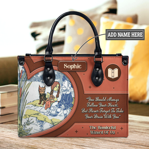 Black Interior -  The Wonderful Wizard Of Oz You Should Always Follow Your Heart NQAY1301001A Leather Bag