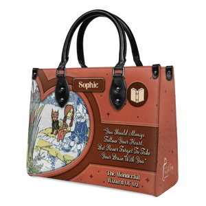 Black Interior -  The Wonderful Wizard Of Oz You Should Always Follow Your Heart NQAY1301001A Leather Bag