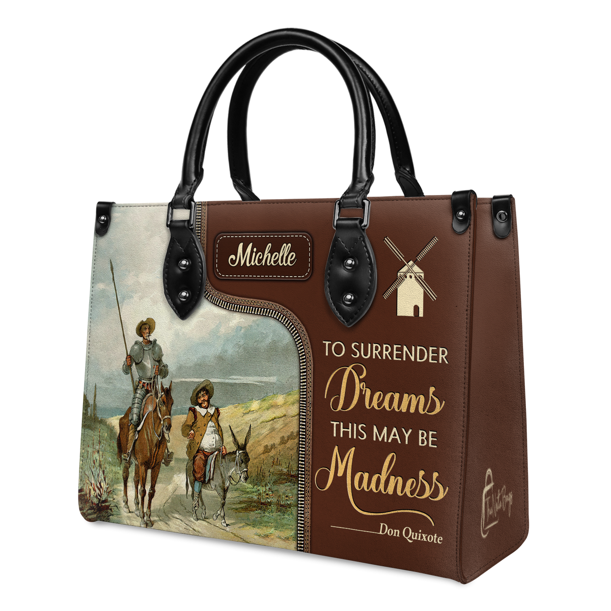 Black Interior -  To Surrender Dreams This May Be Madness NNRZ0903002A Leather Bag