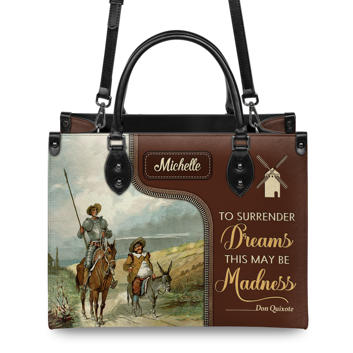 Black Interior -  To Surrender Dreams This May Be Madness NNRZ0903002A Leather Bag