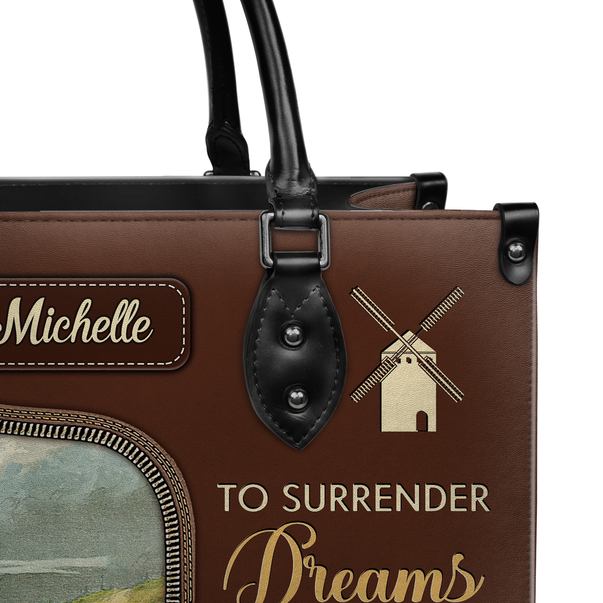 Black Interior -  To Surrender Dreams This May Be Madness NNRZ0903002A Leather Bag