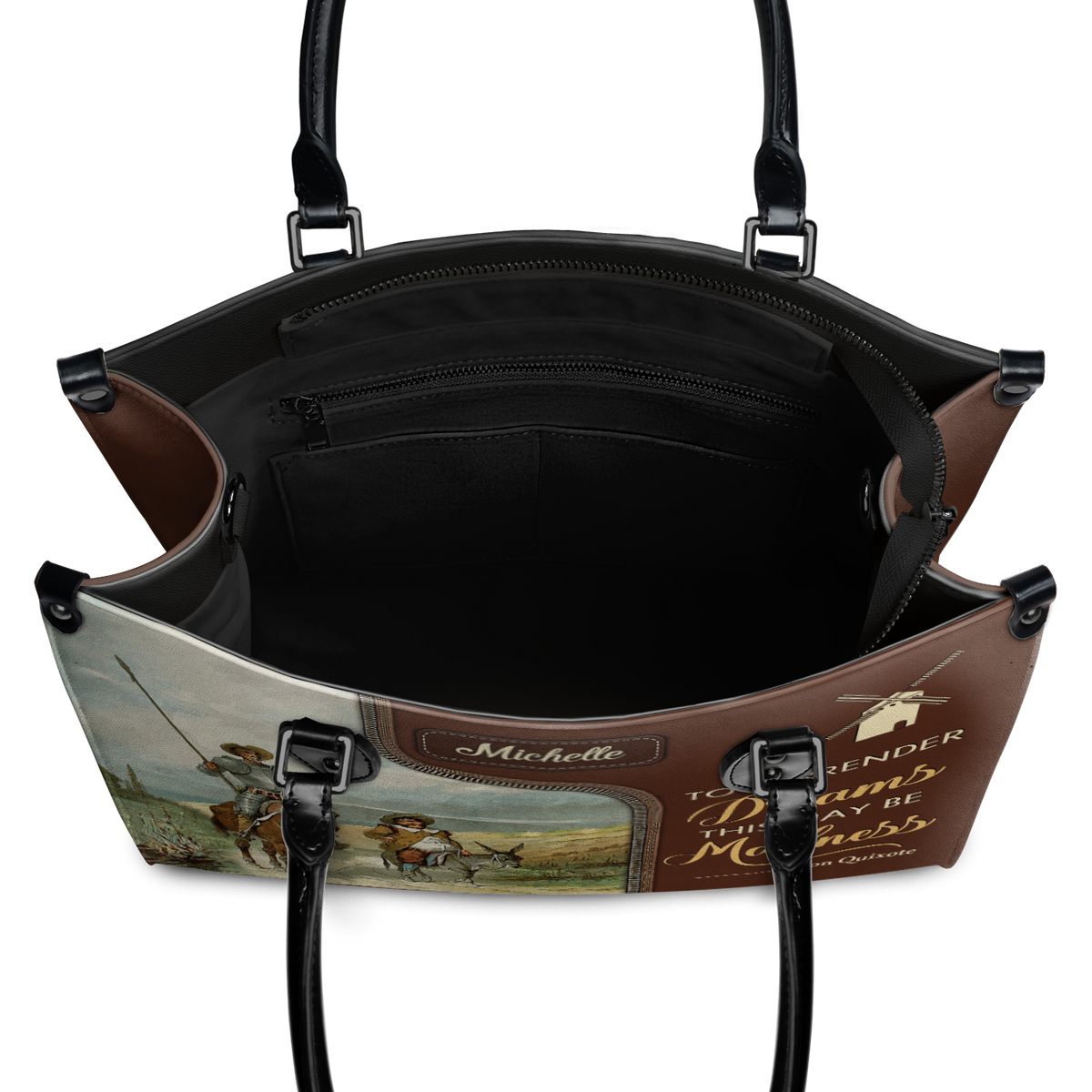 Black Interior -  To Surrender Dreams This May Be Madness NNRZ0903002A Leather Bag