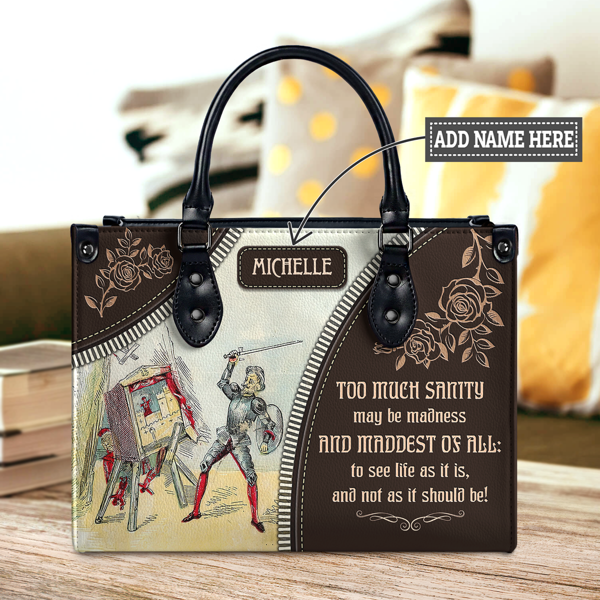 Black Interior -  Too Much Sanity May Be Madness NNRZ0903004A Leather Bag