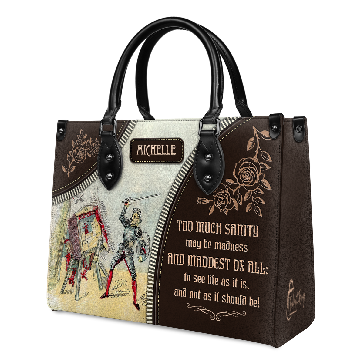 Black Interior -  Too Much Sanity May Be Madness NNRZ0903004A Leather Bag