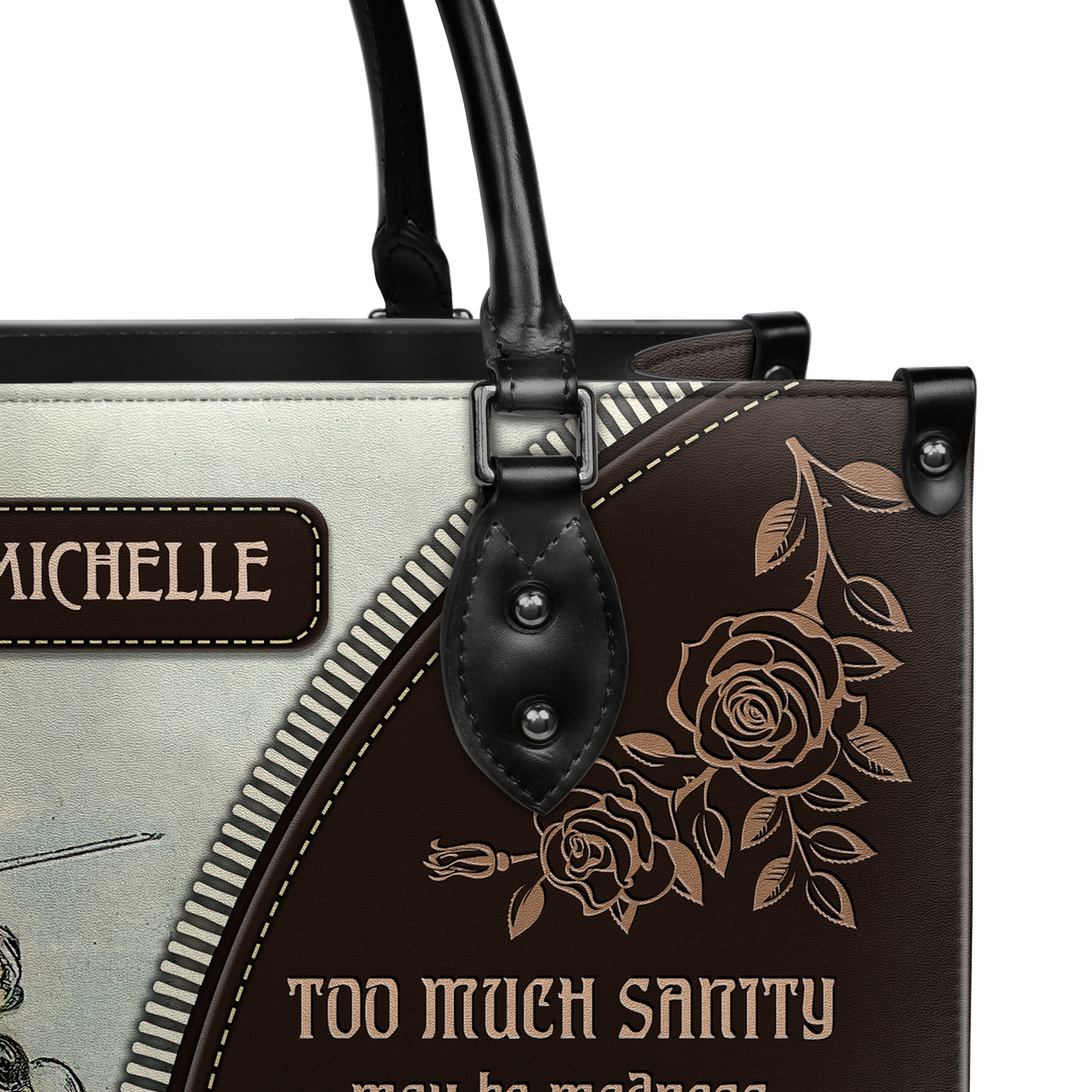 Black Interior -  Too Much Sanity May Be Madness NNRZ0903004A Leather Bag