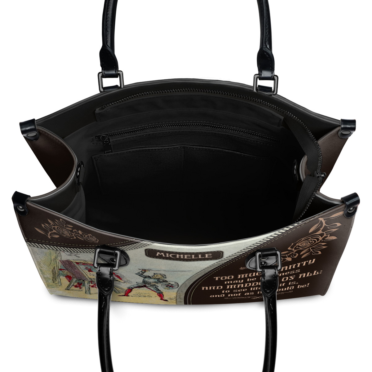 Black Interior -  Too Much Sanity May Be Madness NNRZ0903004A Leather Bag