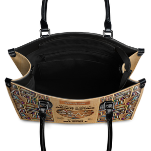 Black Interior -  When I Think About Books I Touch My Shelf DNRZ1802001A Leather Bag