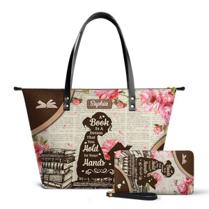 A Book Is A Dream That You Hold In Your Hands TTRZ28108743SL Leather Tote Bag