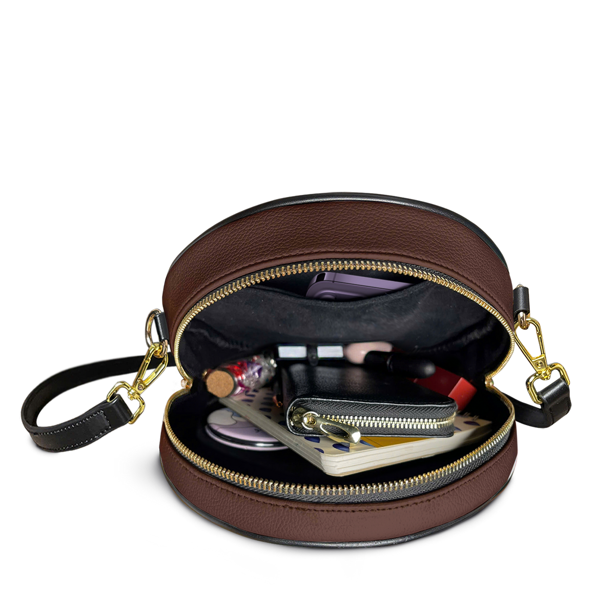 A House Is Not A Home Without Books And Cats HHRZ12083733KW Circle Crossbody Bag