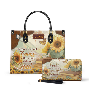 Custom Quote Sunflower HTRZ29072526MN Leather Bag