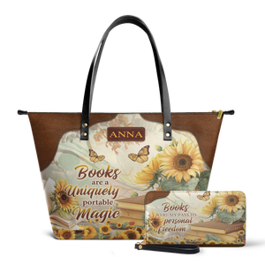 Custom Quote Sunflower TTRZ30106860NP Leather Tote Bag