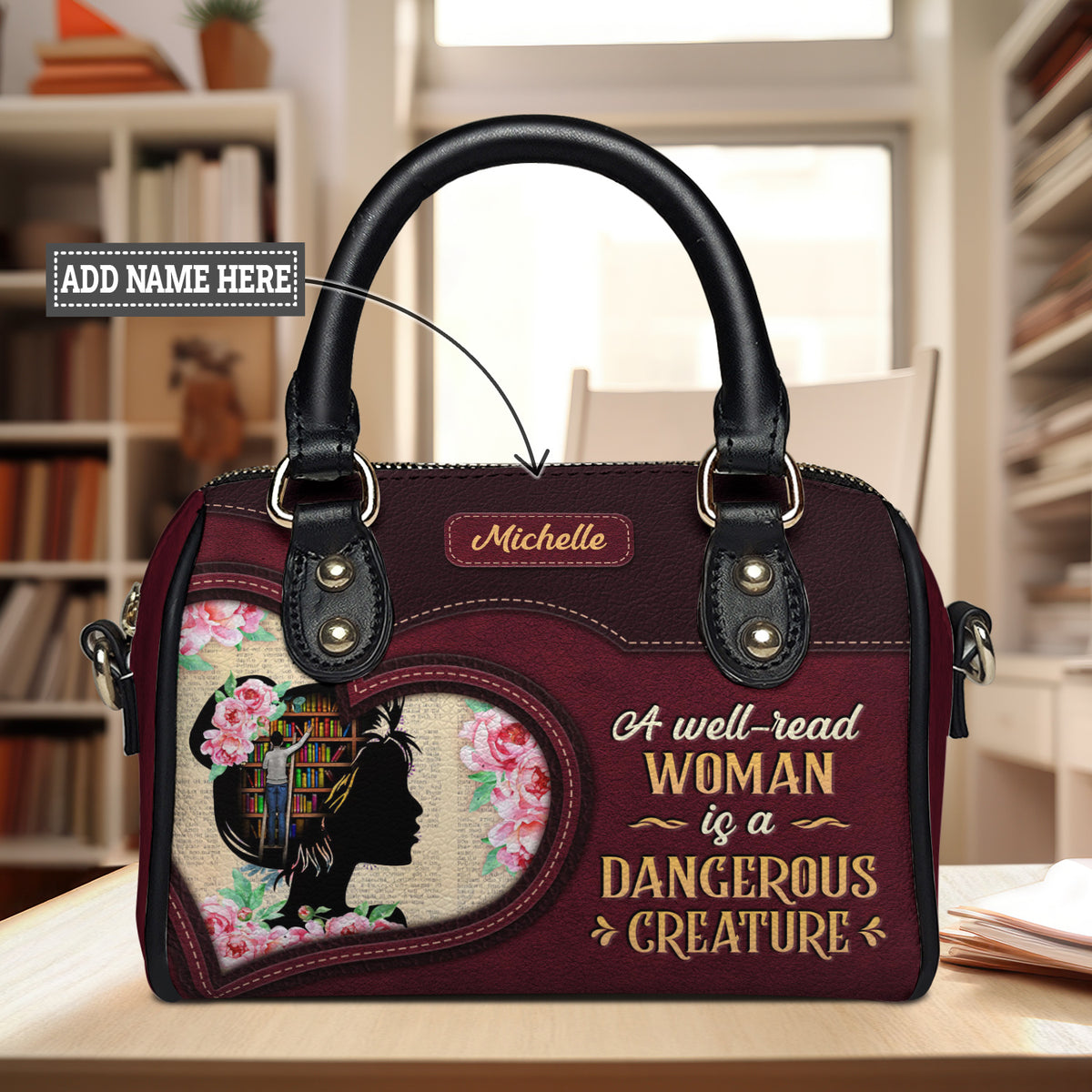 A Well Read Woman Is A Dangerous Creature NNRZ21087265LE Mini Satchel