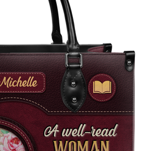 Black Interior -  A Well Read Woman Is A Dangerous Creature DNRZ1702003A Leather Bag
