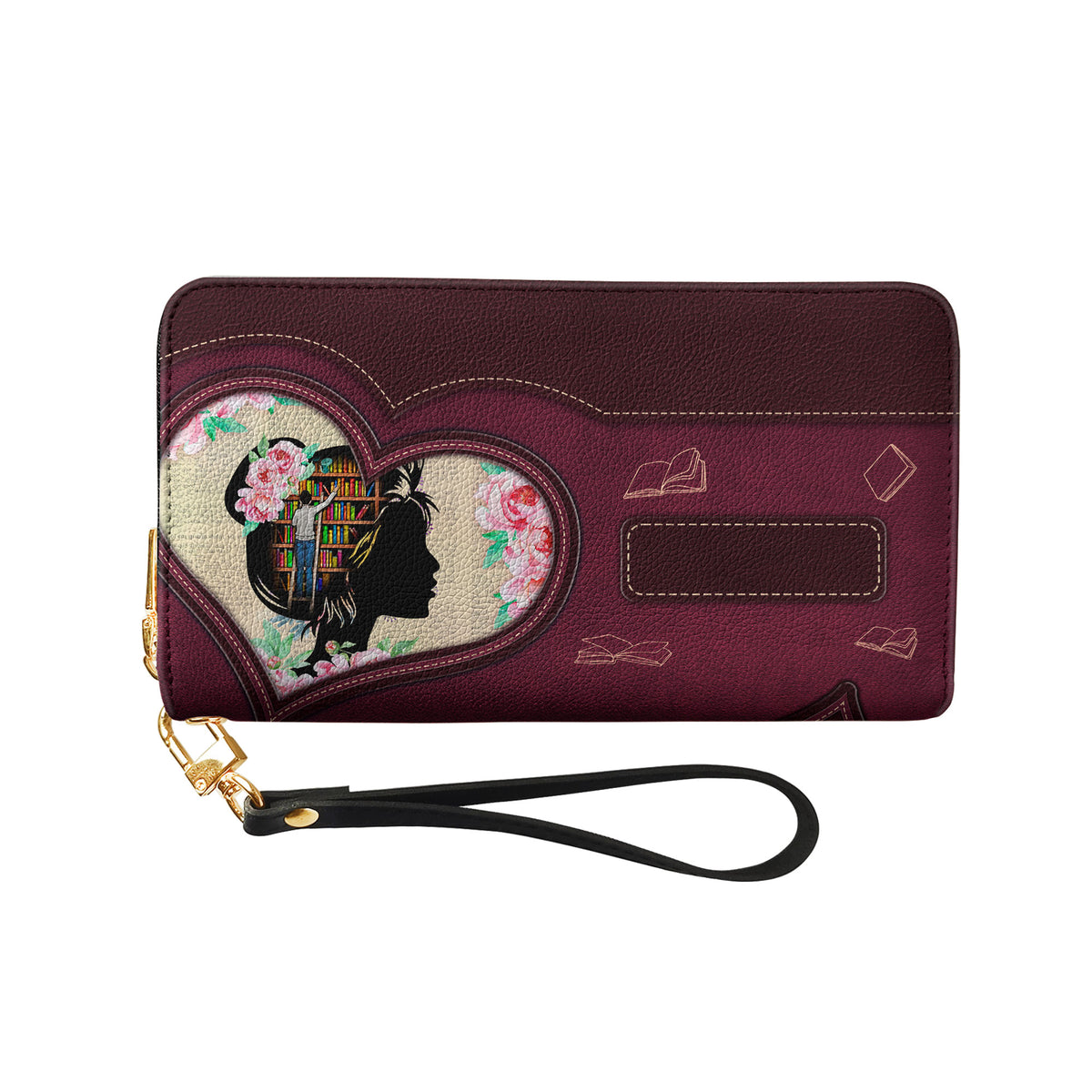 A Well Read Woman Is A Dangerous Creature HHRZ15090618LO Zip Around Leather Wallet