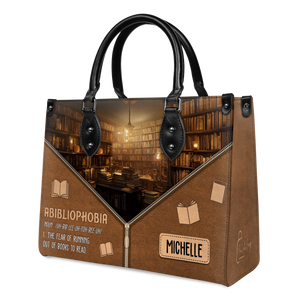 Black Interior -  Abibliophobia Noun HHRZ03083226AI Leather Bag