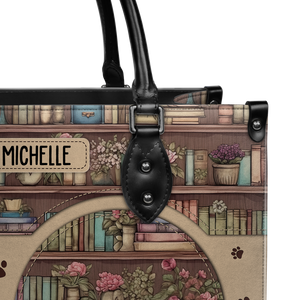 Black Interior -  All I Need Is My Dog And A Good Book HHRZ03083656MD Leather Bag