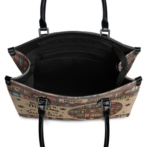Black Interior -  All I Need Is My Dog And A Good Book HHRZ03083656MD Leather Bag
