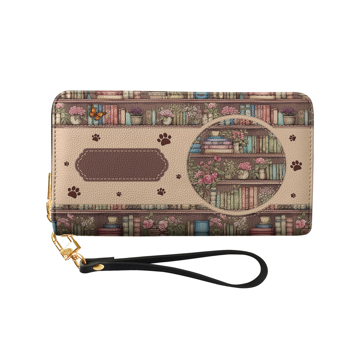 All I Need Is My Dog And A Good Book HHRZ15090187MR Zip Around Leather Wallet