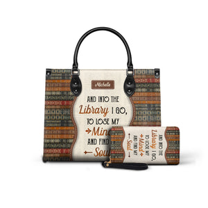 Black Interior -  And Into The Library I Go To Lose My Mind And Find My Soul DNRZ1602003A Leather Bag