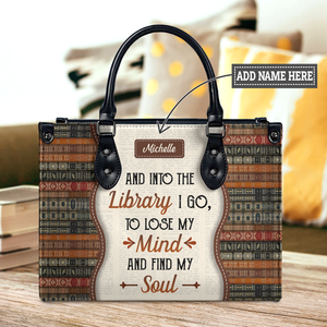 Black Interior -  And Into The Library I Go To Lose My Mind And Find My Soul DNRZ1602003A Leather Bag