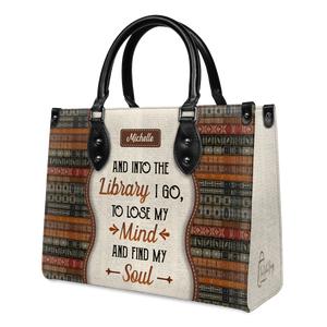 Black Interior -  And Into The Library I Go To Lose My Mind And Find My Soul DNRZ1602003A Leather Bag
